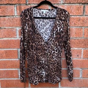 French Laundry women’s leopard print cardi